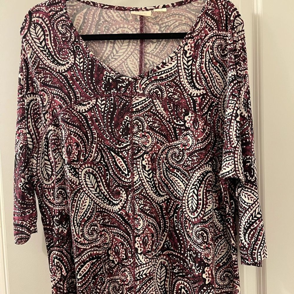 Sigrid Olsen Paisley Women’s Top Size 1X